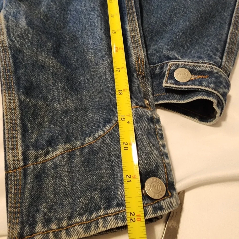 Vintage Polo Ralph Lauren Dungaree Denim‎ Jean Jacket Men's Large Made In USA - Picture 16 of 16